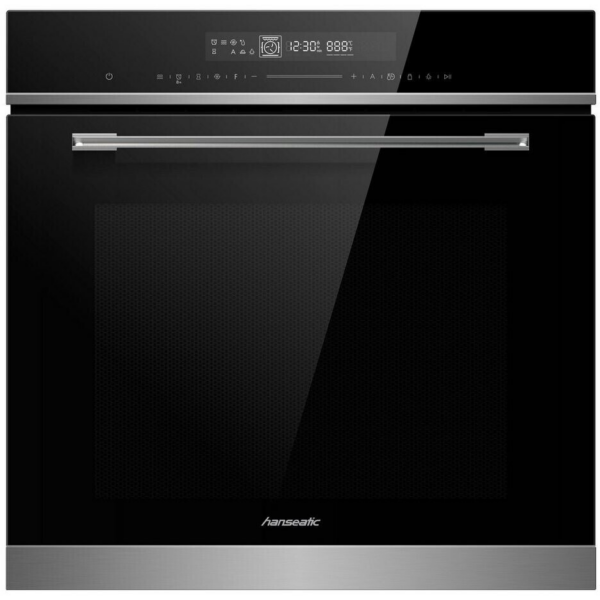 Φούρνος με φούρνο μικροκυμάτων Hanseatic 7NF30T0-E111E, Πρακτική λειτουργία μικροκυμάτων: Για γρήγορο ζέσταμα, σε μαύρο χρώμα