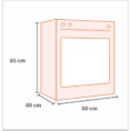 Ελεύθερη Κουζίνα 71lt, Gorenje GEC6C40BG, με Κεραμικές Εστίες, με Υδρόλυση, Π60εκ, Α, Μαύρη