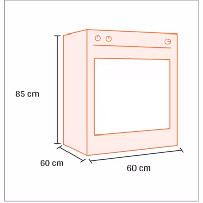Ελεύθερη Κουζίνα 71lt, Gorenje GEC6C40BG, με Κεραμικές Εστίες, με Υδρόλυση, Π60εκ, Α, Μαύρη