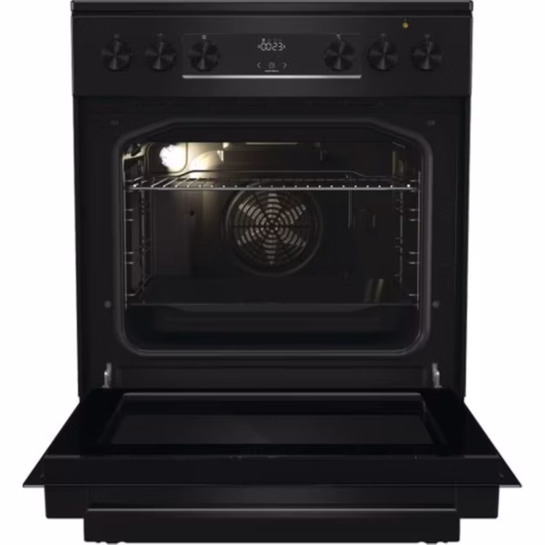 Ελεύθερη Κουζίνα 71lt, Gorenje GEC6C40BG, με Κεραμικές Εστίες, με Υδρόλυση, Π60εκ, Α, Μαύρη