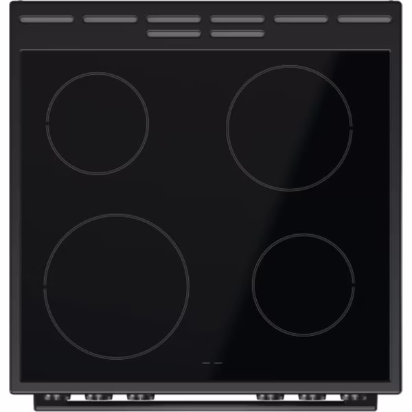 Ελεύθερη Κουζίνα 71lt, Gorenje GEC6C40BG, με Κεραμικές Εστίες, με Υδρόλυση, Π60εκ, Α, Μαύρη