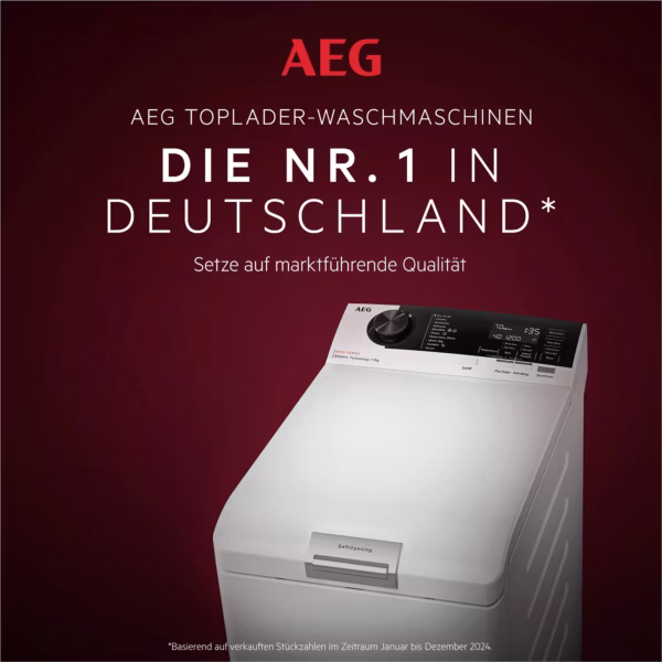 Πλυντήριο Ρούχων Άνω Φόρτωσης AEG Lavamat LTR7E70269, Λευκό