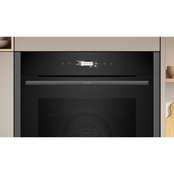 Εντοιχιζόμενος Φούρνος άνω Πάγκου Neff B24CR31G0 71lt Π59.6εκ. Γκρι