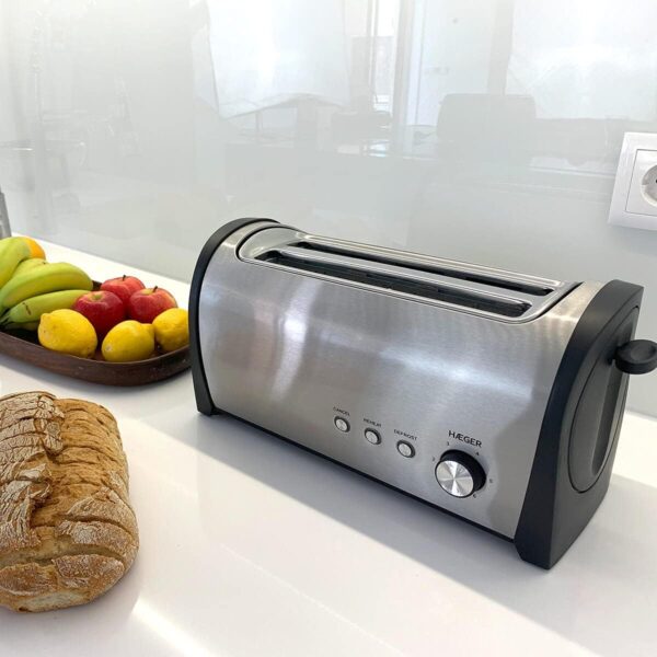 Φρυγανιέρα 2 Θέσεων (για 4 φέτες) Haeger Desayuno Plus TO-14D.010A Inox 1400W