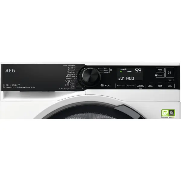 Πλυντήριο ρούχων AEG LR8E75495 Σειρά 8000 PowerCare με τεχνολογία προανάμειξης,10,5 kg