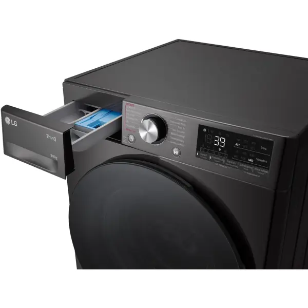 LG W4WR7096YB Πλυντήριο-Στεγνωτήριο Εμπρόσθιας Φόρτωσης Κατηγορίας D 9-6kg 62 x 60 x 85 cm Wi-Fi AI Direct Drive Βαθύς Καθαρισμός με Steam TurboWash 360 Μεγάλης Χωρητικότητας Εξωτερική Πόρτα από Σκληρυμένο Γυαλί Λευκό [Ενεργειακή Κλάση D]