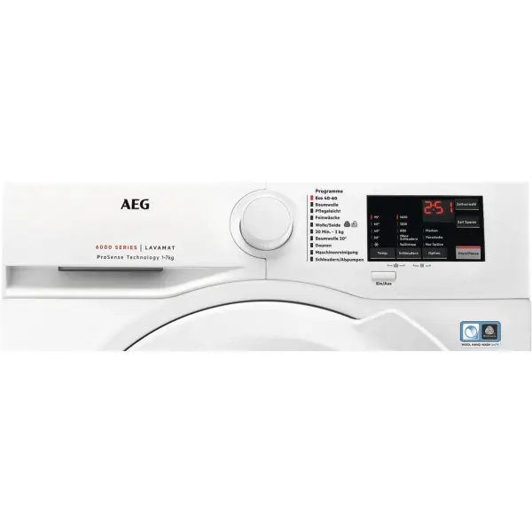 Πλυντήριο ρούχων AEG L6FBG51470 Σειρά 6000 με ProSense, Νικητής δοκιμής του Stiftung Warentest, 7,0 kg