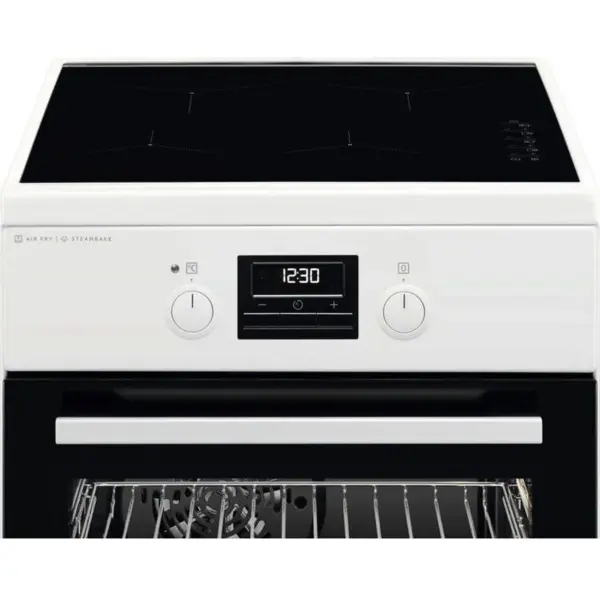 Κουζίνα με Επαγωγική Εστία AEG CIB56494BW / 50 cm / Σχάρα AirFry, Γκριλ, Οθόνη με Ρολόι, Λευκό
