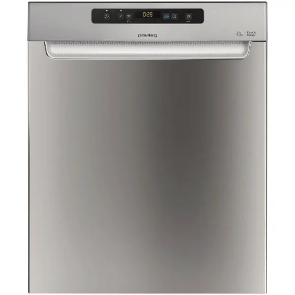 Πλυντήριο πιάτων με υποστήριγμα Privileg RUO 3T133 AFX, 60 cm, 14 σερβίτσια / Γρήγορο & Καθαριστικό