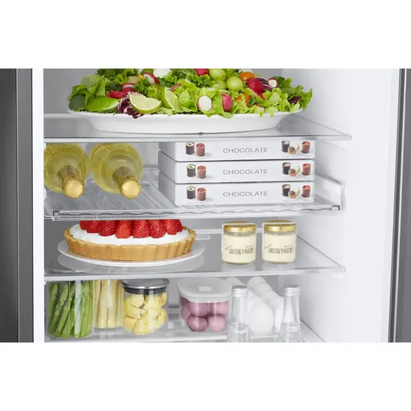 Ψυγειοκαταψύκτης Samsung BeSpoke RB38A7CGTS9, Total NoFrost 387lt, Υ203xΠ59.5xΒ66εκ., Inox