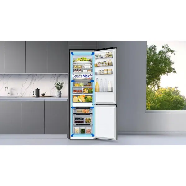 Ψυγειοκαταψύκτης Samsung BeSpoke RB38A7CGTS9, Total NoFrost 387lt, Υ203xΠ59.5xΒ66εκ., Inox