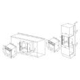 Σετ Εντοιχιζόμενος Φούρνος DAVOLINE BPDX 6012 BL, 72lt με Κεραμική εστία Davoline BVC 6005