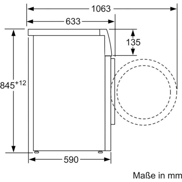 Πλυντήριο Ρούχων Bosch WAN28225 8kg Με ατμό, 1400 Στροφές,, Ά κλάση
