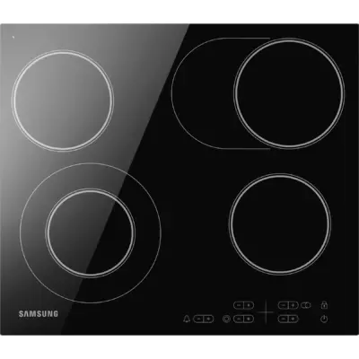 Κεραμική Εστία Samsung NZ64H25568K/EG, 4 ζώνες, Μαύρο