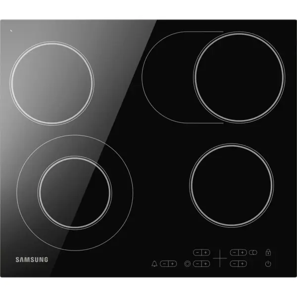 Κεραμική Εστία Samsung NZ64H25568K/EG, 4 ζώνες, Μαύρο
