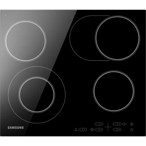 Κεραμική Εστία Samsung NZ64H25568K/EG, 4 ζώνες, Μαύρο
