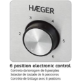 Φρυγανιέρα 2 Θέσεων (για 4 φέτες) Haeger Desayuno Plus TO-14D.010A Inox 1400W