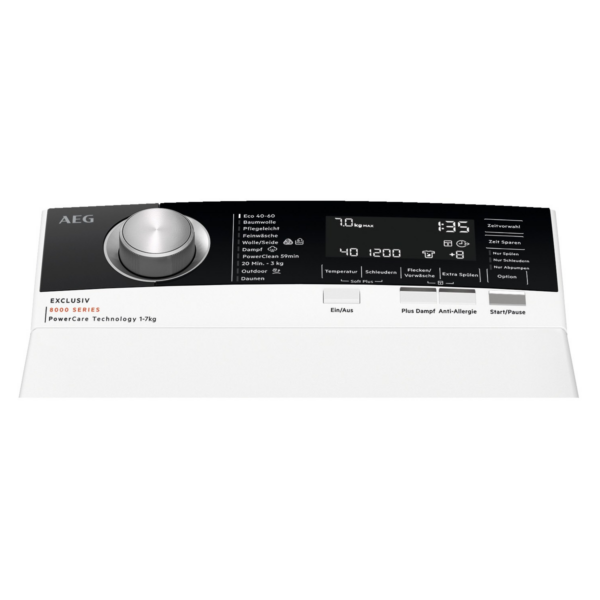 Πλυντήριο ρούχων με άνω φόρτωση AEG Lavamat LTR8E81379, ProSteam®, 7kl, Λευκό