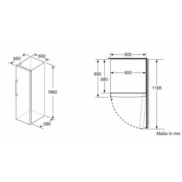 Ελεύθερος καταψύκτης, Bosch GSN36BIFV NoFrost, IceTwister, ανοξείδωτο ατσάλι με προστασία από δακτυλικά αποτυπώματα
