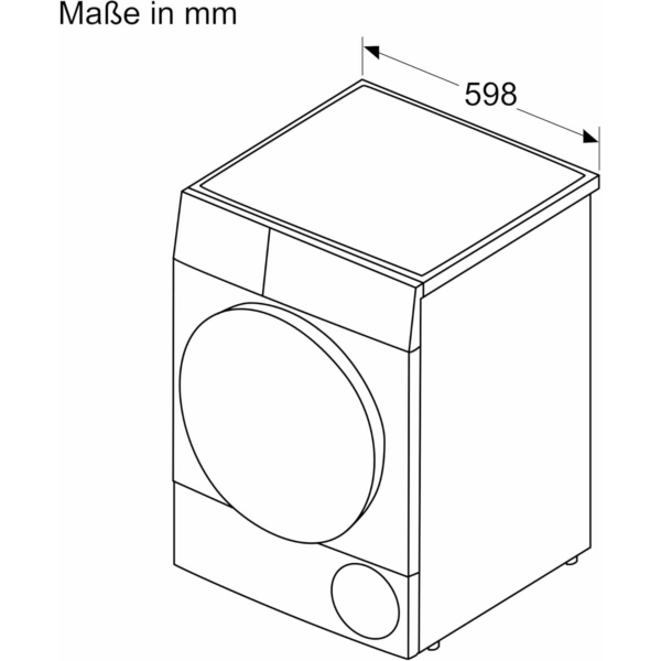 Στεγνωτήριο ρούχων BOSCH Series 8 WQB245B40 με αντλία θερμότητας, χωρητικότητα 9 kg