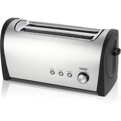 Φρυγανιέρα 2 Θέσεων (για 4 φέτες) Haeger Desayuno Plus TO-14D.010A Inox 1400W