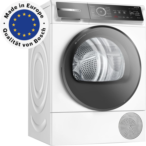 Στεγνωτήριο ρούχων BOSCH Series 8 WQB245B40 με αντλία θερμότητας, χωρητικότητα 9 kg