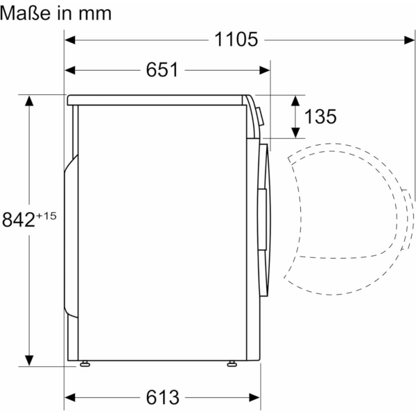 Στεγνωτήριο ρούχων BOSCH Series 8 WQB245B40 με αντλία θερμότητας, χωρητικότητα 9 kg