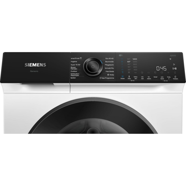 Πλυντήριο Ρούχων Εμπρόσθιας Φόρτωσης SIEMENS iQ500 9kg 1400 σ. Λευκό/Μαύρο WG44H2MECO
