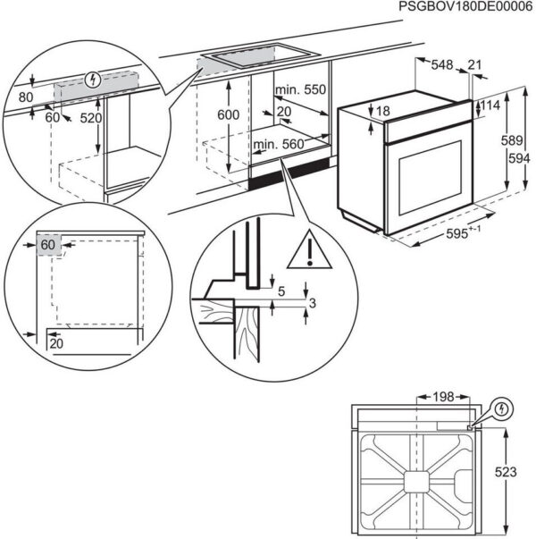 Σετ Εντοιχιζόμενος Φούρνος AEG OU5AE20SM 5000 SurroundCook® +συμπεριλαμβανομένης της εστίας AEG HE604062XB