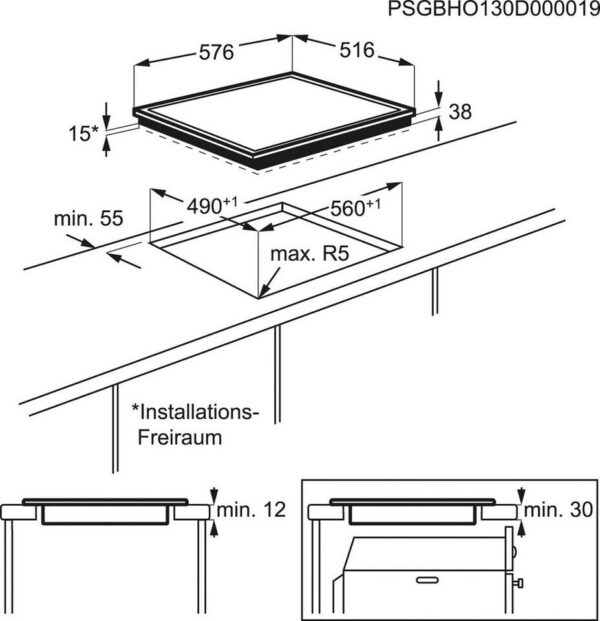 Σετ Εντοιχιζόμενος Φούρνος AEG OU5AE20SM 5000 SurroundCook® +συμπεριλαμβανομένης της εστίας AEG HE604062XB