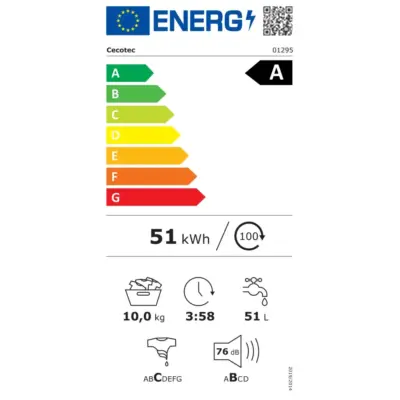 Πλυντήριο Ρούχων Εμπρόσθιας Φόρτωσης CECOTEC 10kg 1400 στροφές/λεπτό Bolero DressCode 10900