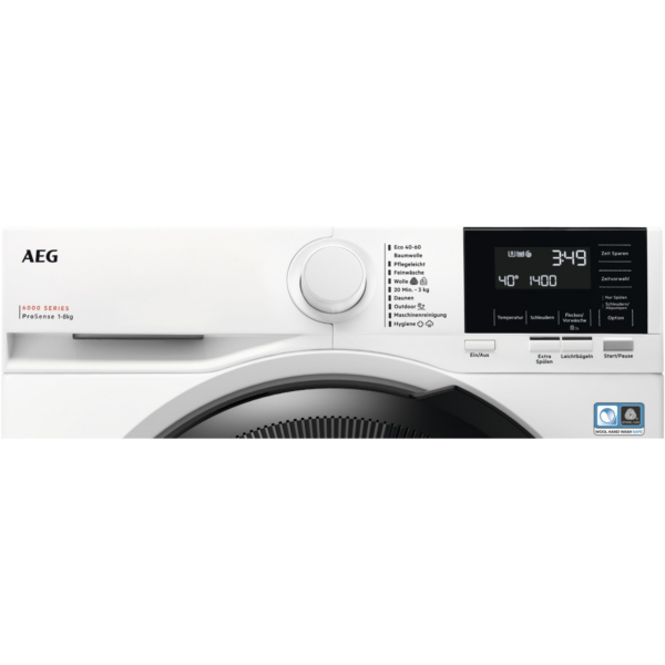 Πλυντήριο ρούχων Εμπρόσθιας Φόρτωσης AEG LR6F66487 / Σειρά 6000 ProSense® / Αυτόματος έλεγχος φορτίου / 8,0 kg / 1400 στροφές/λεπτό