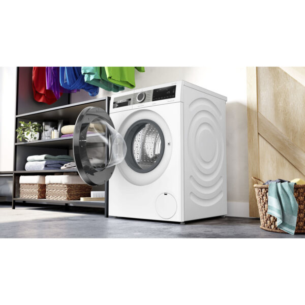 Πλυντήριο ρούχων Bosch Series 6 WGG244140, Εμπρόσθια φόρτωση με χωρητικότητα 9 kg, 1400 στροφές/λεπτό, Κατασκευασμένο στη Γερμανία, ActiveWater Plus, Speed ​​Perfect, Λειτουργία AntiStain, Λειτουργία αναπλήρωσης, 60 cm, Ενεργειακή κλάση A
